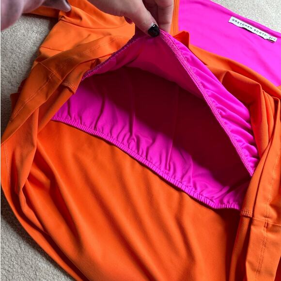 Gretchen Scott: Orange Second Skin Tee - Picture 6 of 7